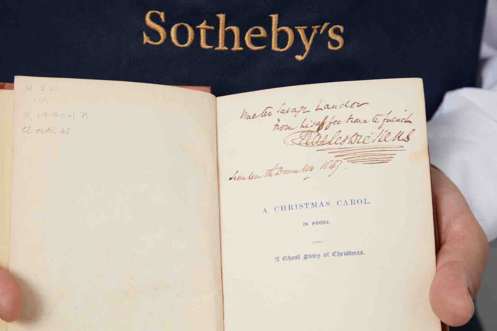 Charles Dickens, A Christmas Carol inscription