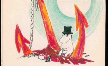 Moominpappa at Sea cover sketch by Tove Jansson 