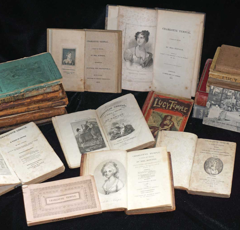 Editions of Susanna Rowson’s 1791 besteller Charlotte Temple.